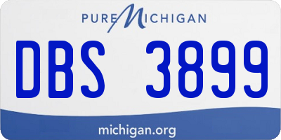 MI license plate DBS3899