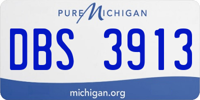 MI license plate DBS3913