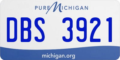 MI license plate DBS3921