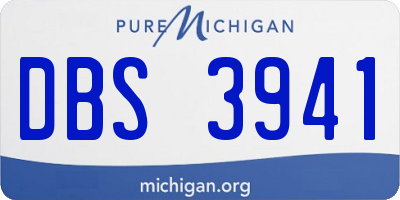MI license plate DBS3941