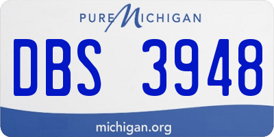 MI license plate DBS3948