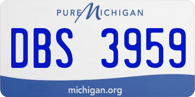 MI license plate DBS3959