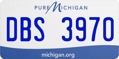 MI license plate DBS3970