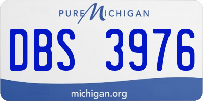 MI license plate DBS3976