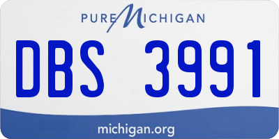 MI license plate DBS3991