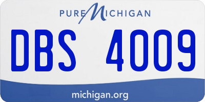 MI license plate DBS4009