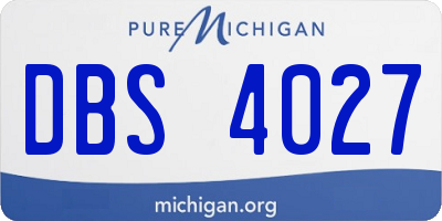 MI license plate DBS4027