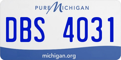 MI license plate DBS4031