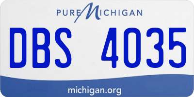 MI license plate DBS4035