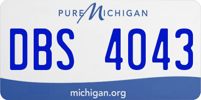 MI license plate DBS4043