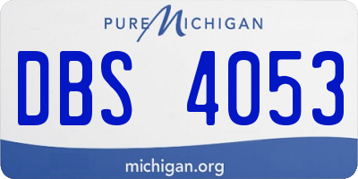 MI license plate DBS4053
