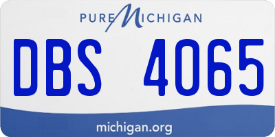 MI license plate DBS4065