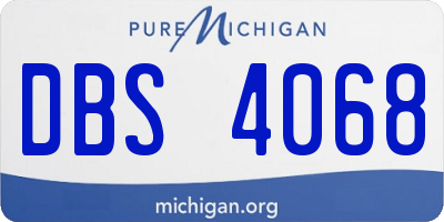MI license plate DBS4068