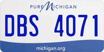 MI license plate DBS4071