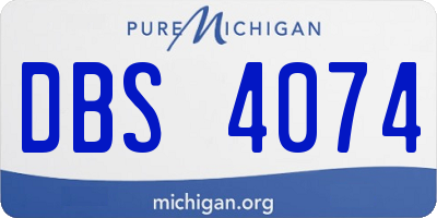 MI license plate DBS4074