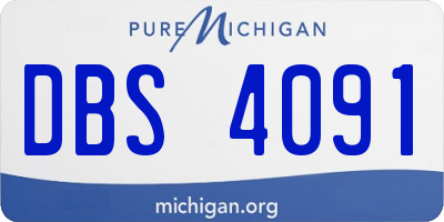 MI license plate DBS4091