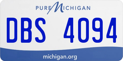 MI license plate DBS4094