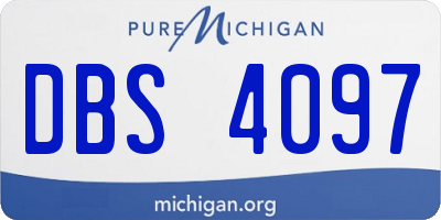 MI license plate DBS4097