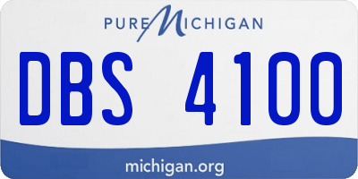 MI license plate DBS4100