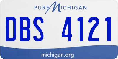MI license plate DBS4121