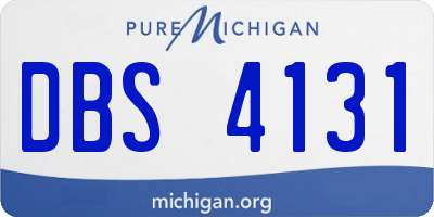 MI license plate DBS4131