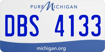 MI license plate DBS4133