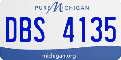 MI license plate DBS4135