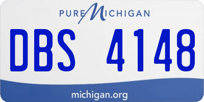 MI license plate DBS4148