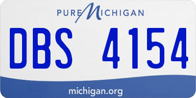 MI license plate DBS4154