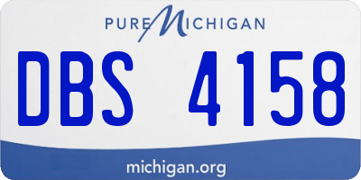 MI license plate DBS4158