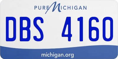 MI license plate DBS4160