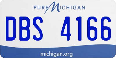 MI license plate DBS4166