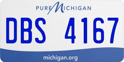 MI license plate DBS4167