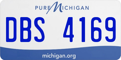 MI license plate DBS4169