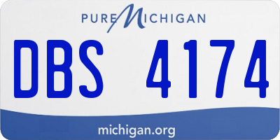 MI license plate DBS4174