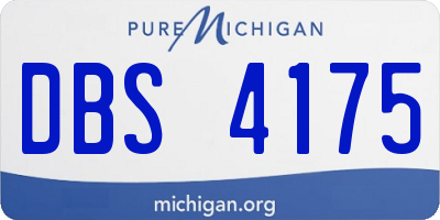 MI license plate DBS4175