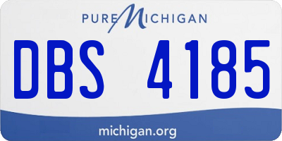 MI license plate DBS4185