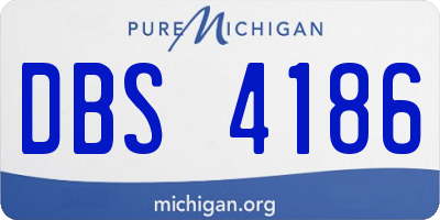 MI license plate DBS4186