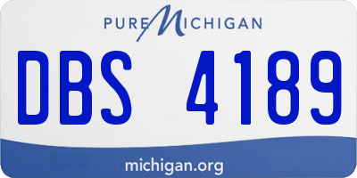 MI license plate DBS4189
