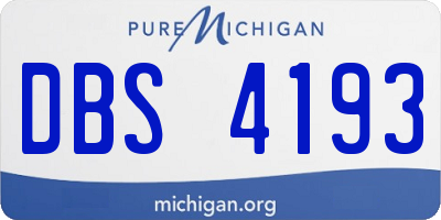 MI license plate DBS4193