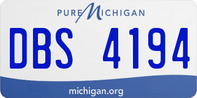 MI license plate DBS4194