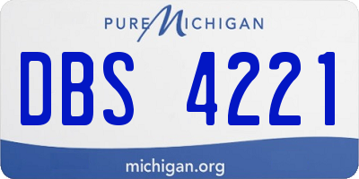 MI license plate DBS4221
