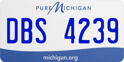 MI license plate DBS4239