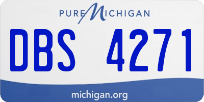 MI license plate DBS4271