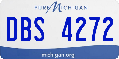 MI license plate DBS4272