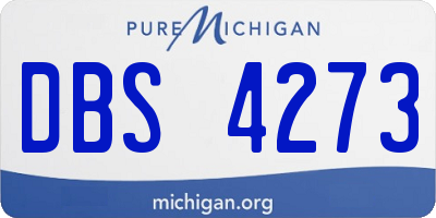 MI license plate DBS4273