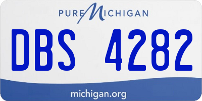 MI license plate DBS4282