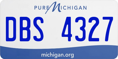 MI license plate DBS4327