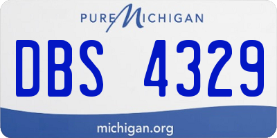 MI license plate DBS4329
