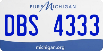 MI license plate DBS4333